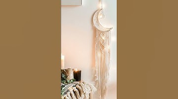 Bring Your Dreams to Life - Boho Macrame Moon and Round Shaped Dream Catcher by Pleasant Decor