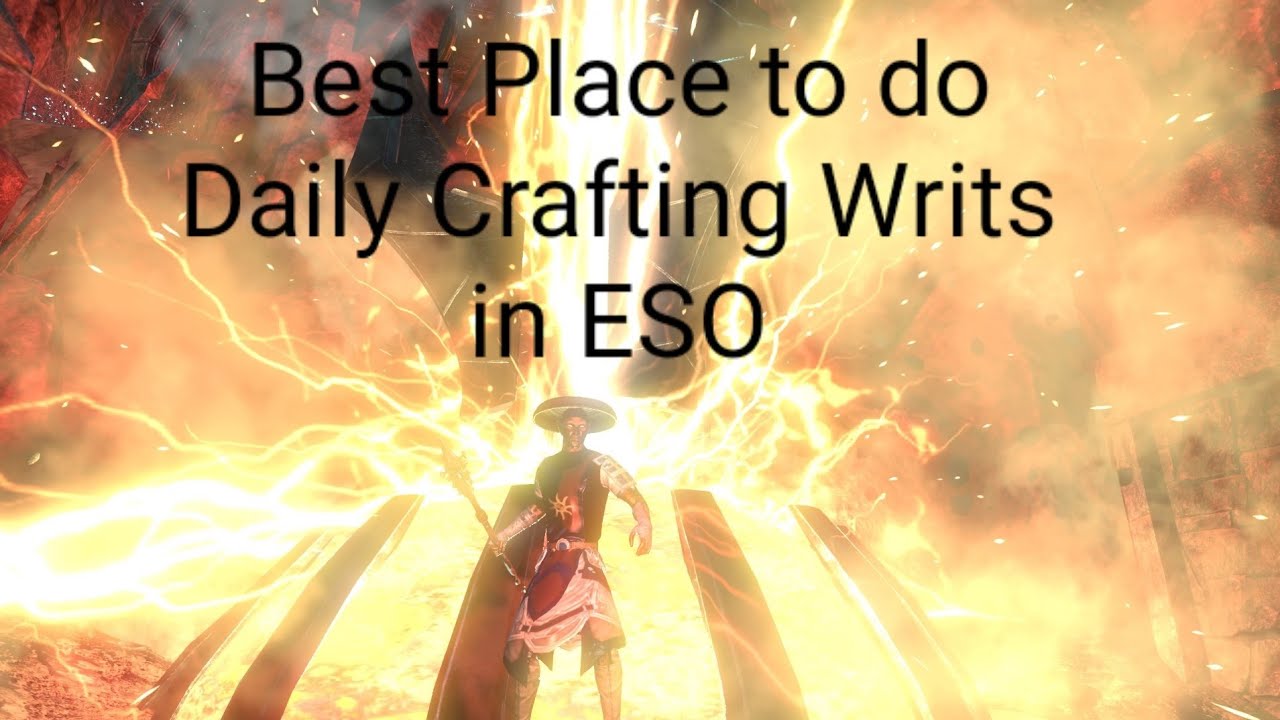 ESO Best Place To Do Daily Crafting Writs YouTube