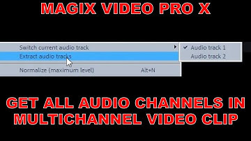Tutorial 068 Extracting Multichannel Audio in Magix Video Pro X