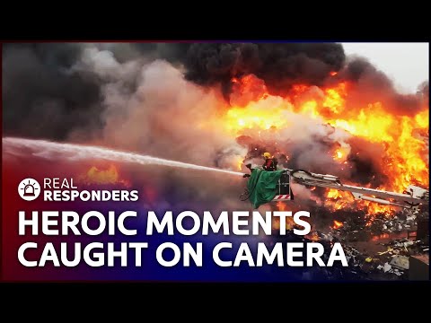FIREFIGHTERS' MOST HEROIC MOMENTS CAUGHT ON CAMERA
