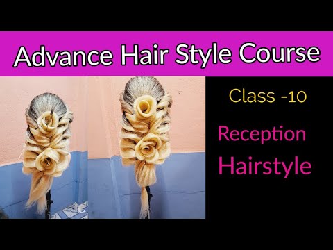 Reception & Party hairstyle | Advance hair style course - YouTube