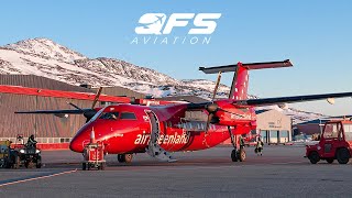 Air Greenland - Dash 8 200 - Рейкьявик (KEF) в Нуук (GOH) | ВИДЕО ПОЛЕТА