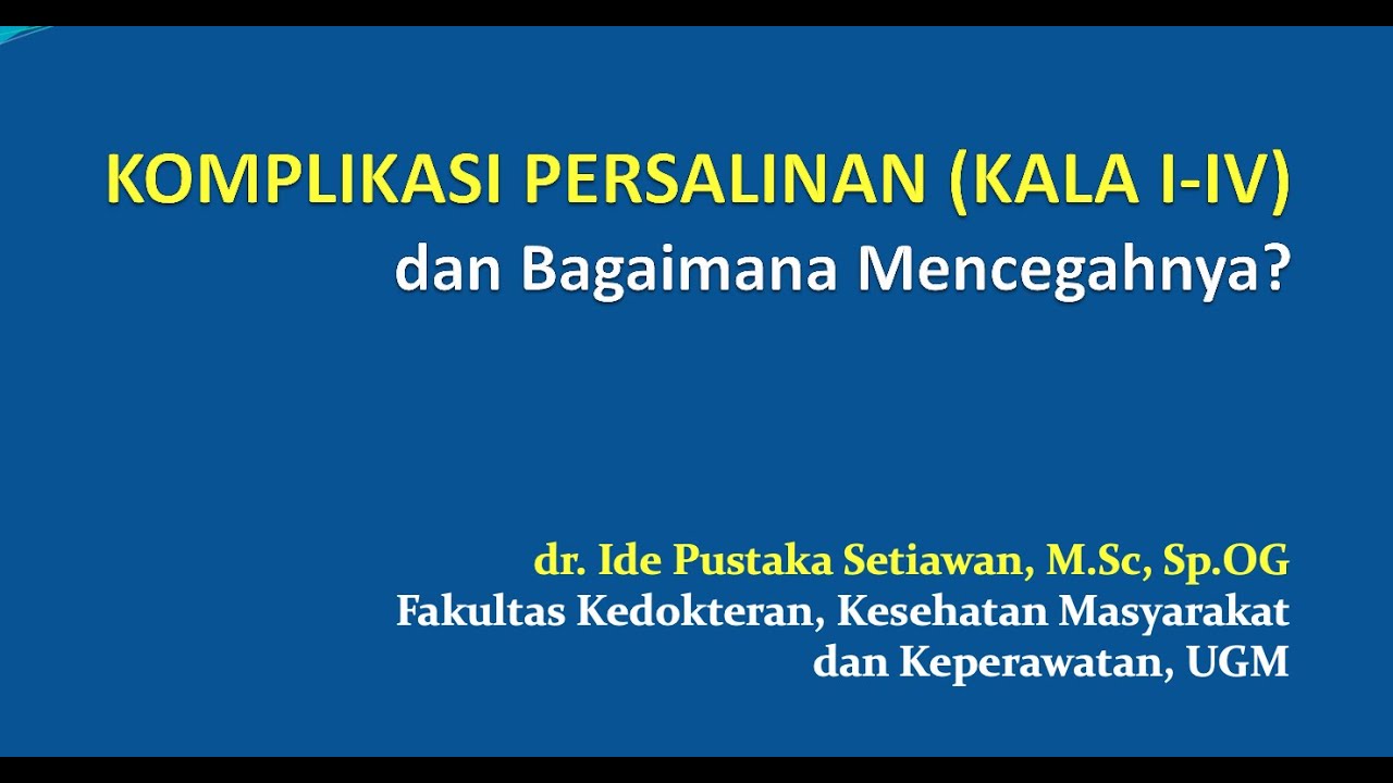 TIPS KEHAMILAN - Komplikasi Persalinan dan Bagaimana Mencegahnya