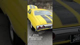 1971 Chevrolet Chevelle 454 V8 4 Speed $34,900 Maplemotors.com # 3404 #chevelle #1971 #bigblock #v8