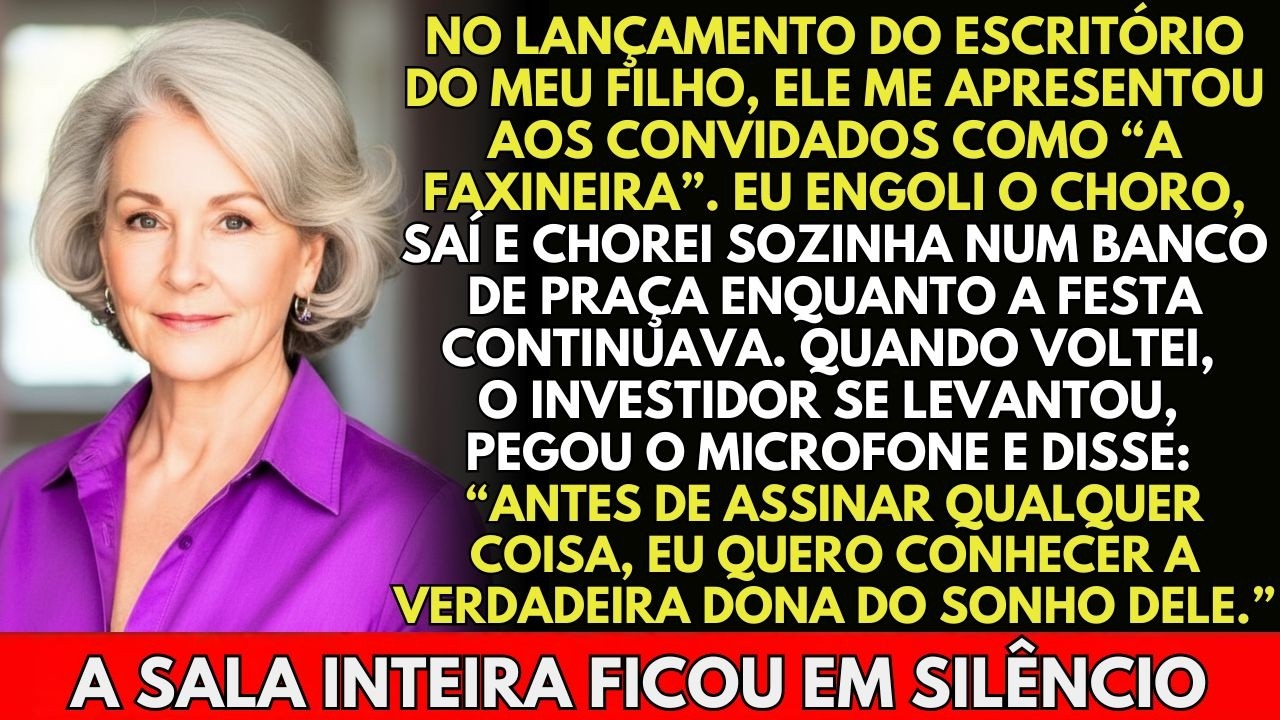 No Lançamento Do Escritório Do Meu Filho, Ele Me Apresentou Como A Faxineira... Até Que O...