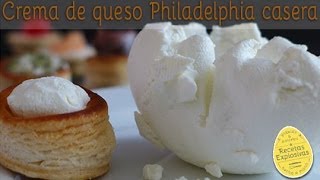 Video thumbnail of "Crema de Queso Philadelphia Casera - Super fácil"