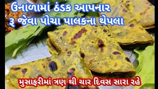 Thepla,પાલક ના થેપલા કેવી રીતે બનાવવા | Palak Na Thepla | Dhebra recipe | Parvis Kitchen