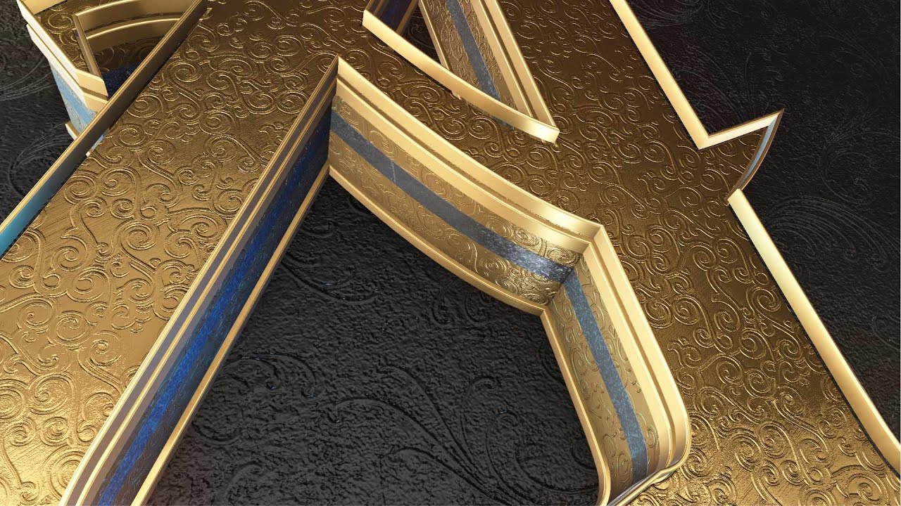 3D Golden Text Animation - After Effects Template