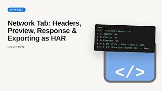 Network Tab: Headers, Preview, Response & Exporting as HAR | Network Tab Tutorial