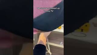 How to hook up 14 gaming consoles to one tv 🎮🔥🔥😂 #elitegamerclips