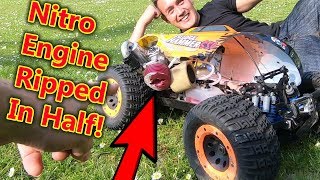 Nitro Rc Car Engine Snaps In Half - Massive Crash