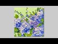 Acrylic Hydrangea Palette Knife Painting- Step by step