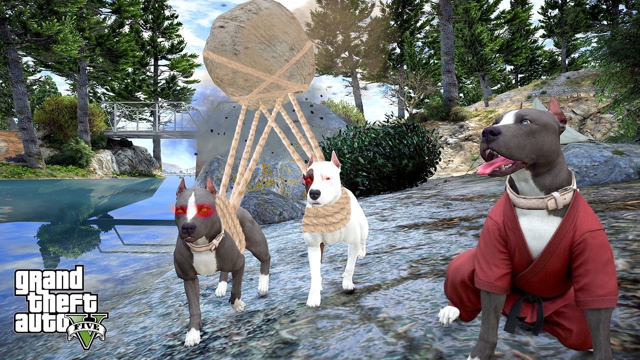 ARENALAR FATİHİ TERMİNATÖR YAVRULARINA EĞİTİM VERİYOR! - GTA 5 PİTBULL'UN HAYATI