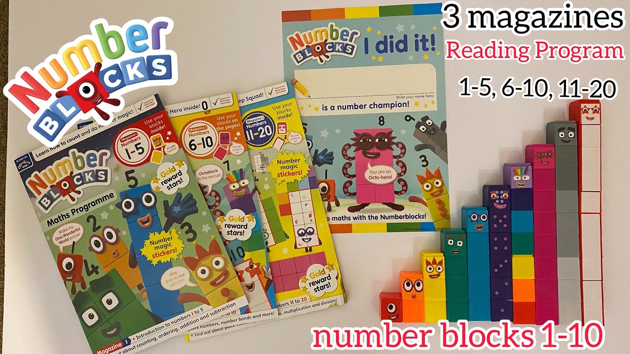 Hand2Mind Numberblocks Puzzle Set 3-Pack, Counting, Addition & Subtraction,  Sequencing