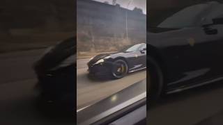 Two V12s SCREAMING!!! 😱 😱😱😱 #crazy #racecar #ferrari #insane #cars #lambo #v12