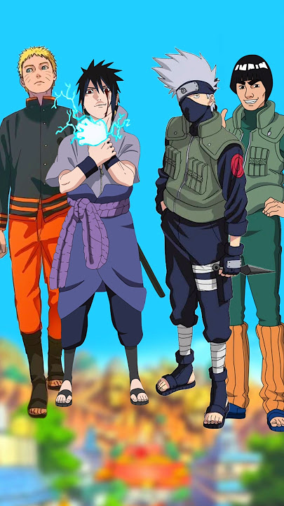 Naruto and Sasuke vs kakashi and might guy | #naruto #sasuke #kakashi #mightguy #youtubeshorts