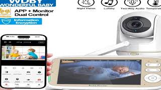#5 Inch Baby Monitor 3x Zoom PTZ Cam APP+monitor Dual Control WIFI Electronic Baby Sitter Two Way A