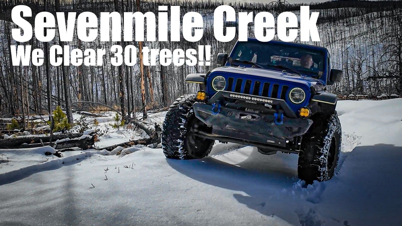 Jeeps vs 30 Trees! Sevenmile Creek Deep Snow Battle