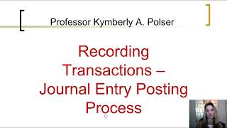 Journal Entry Posting Process Ch 2