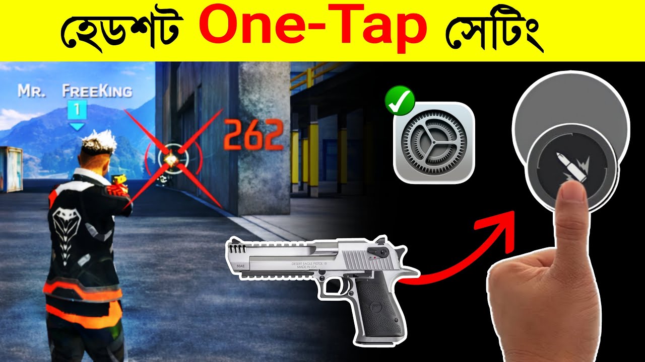 Desert Eagle দিয়ে শুধুই হেডশট হবে| One Tap Setting || desert eagle headshot trick #FreeKingMani