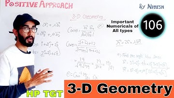 Important Numericals of Three dimensional Geometry // HP TGT maths by Nitesh sir