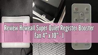 Review Howeall Super Quiet Register Booster Fan 4" x 10" - Intelligent Thermostat Control Vent Fan B