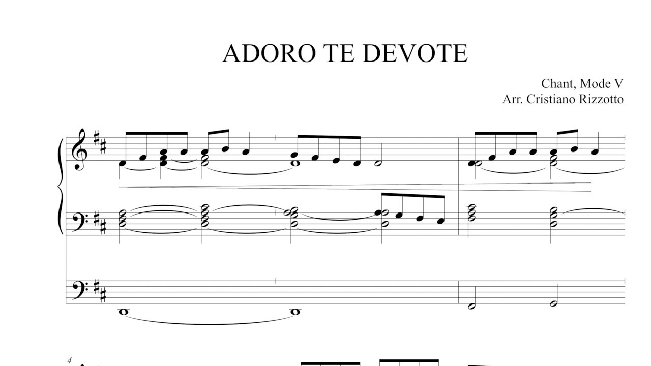 ADORO TE DEVOTE Hymn Reharmonization - YouTube