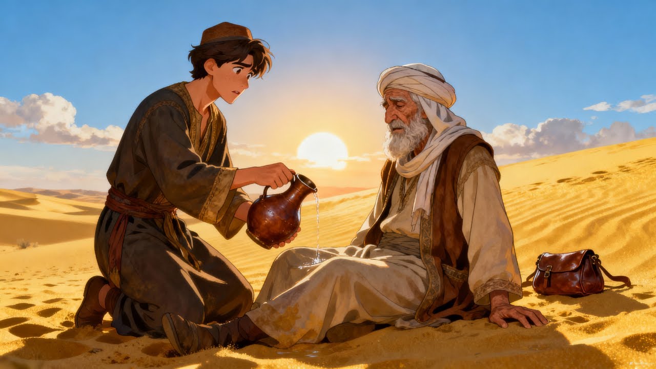 قصة الشاب اليتيم الذي انقذ عجوزًا في العاصفة، ففتح له الغريب باب الحكمة والكنوز القديمة!