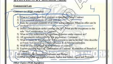 B-COM Part 2 | Business and Industrial Law | Frequency wise important questions |