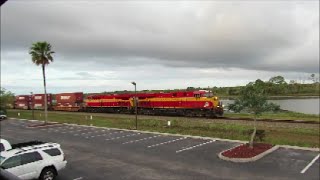 Morning FEC train 224 passes by my hotel in St. Augustine!