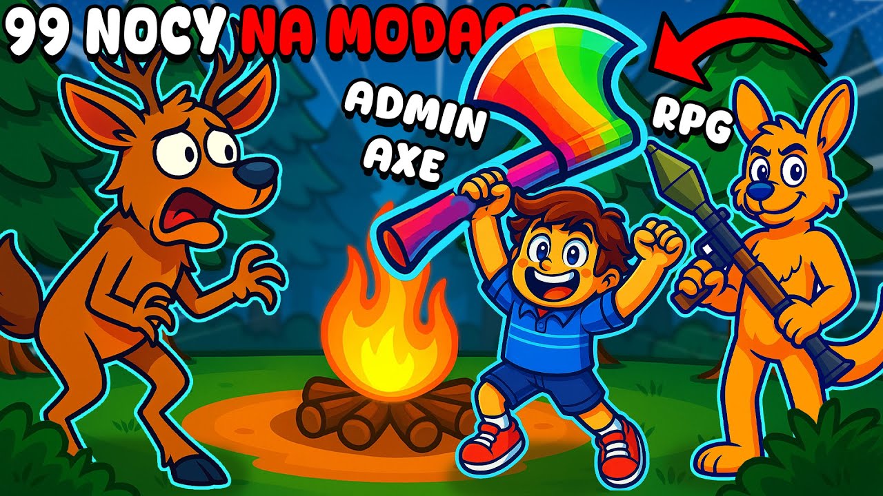DODALIŚMY ADMIN AXE i RPG *Hakujemy*  99 NOCY w LESIE w ROBLox!