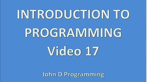 Video17 - Introduction to File Input/Output