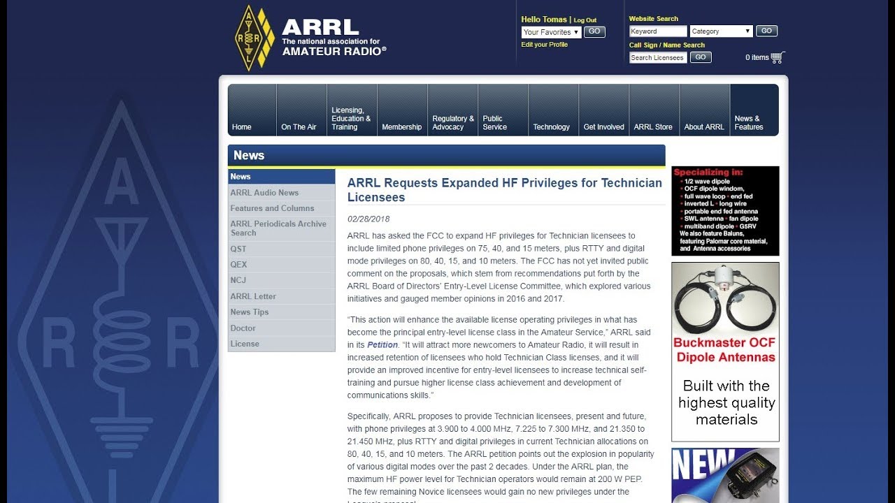 Arrl Frequency Chart