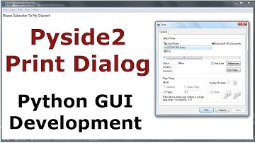 Python How to Create Print Dialog in Pyside2