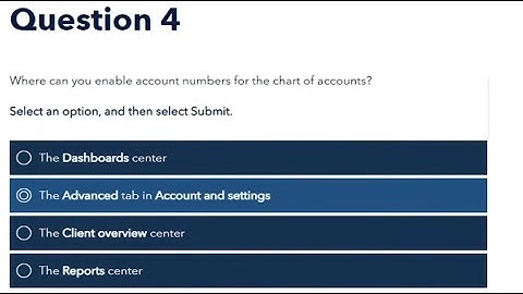 S1:Q4 | Where can you enable account numbers for the chart of accounts?