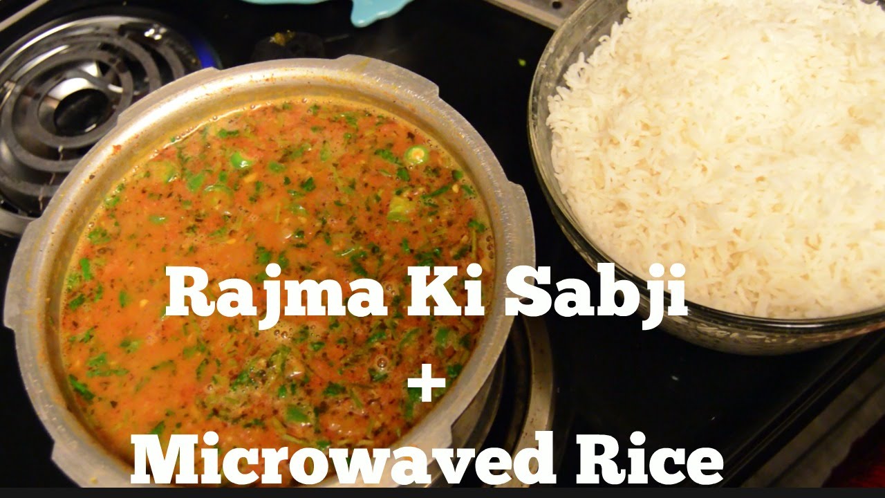 How to make Rajma + Microwaved Rice Recipe Vinita's 5Star Kitchen