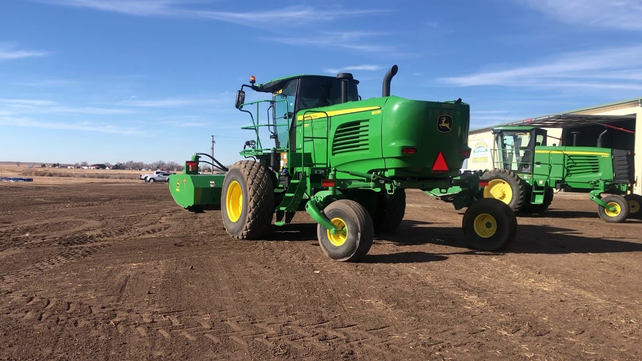 Loewen Farms, LLC Liquidation Sale John Deer W235 Swather With Header 500 R (880 Hours) YouTube