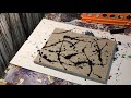 Jackson Pollock Acrylic Painting on Linen Canvas First Time