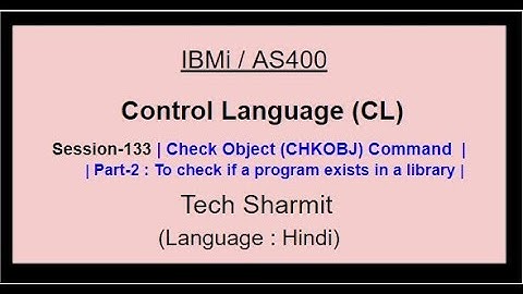 Check Object (CHKOBJ )  command (Part-2)  | IBM i | AS400 | CLLE | cl programming in IBM i  | chkobj