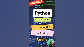 Append Method : List Methods in Python Part 2 #shorts