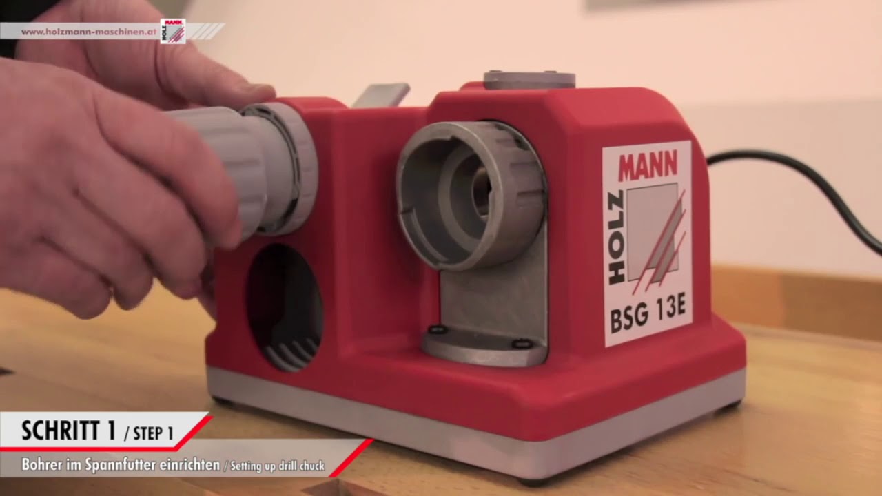 Holzmann BSG13E Bohrerschärfgerät / electric drill bit sharpener 3-13mm -  YouTube