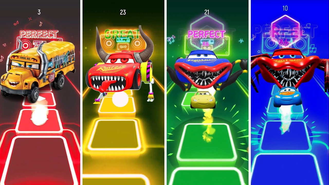 Epik Tiles Hop - Lightning McQueen Cars Battle EDM Rush!