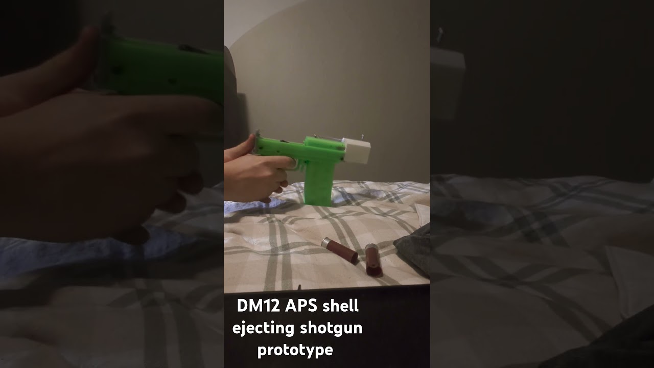 DM12 GBB semi auto Shell ejecting airsoft shotgun prototype test fire 2 WIP 