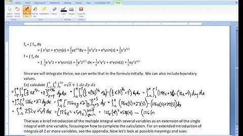 Calculus 3 - Integration for Multivariable Functions