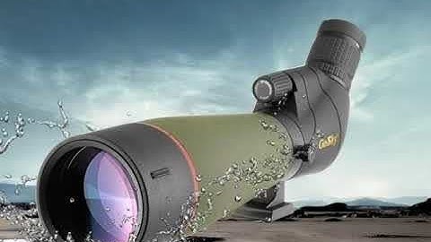 Gosky 2019 Updated Newest Spotting Scope with Tripod, Carrying Bag - BAK4 Angled Scope