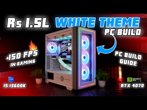 We built a 1.5 Lakh Complete White Gaming PC Build From Scratch | Intel i5 13600K & RTX 4070