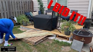 DIY PALLET DECK for about $100