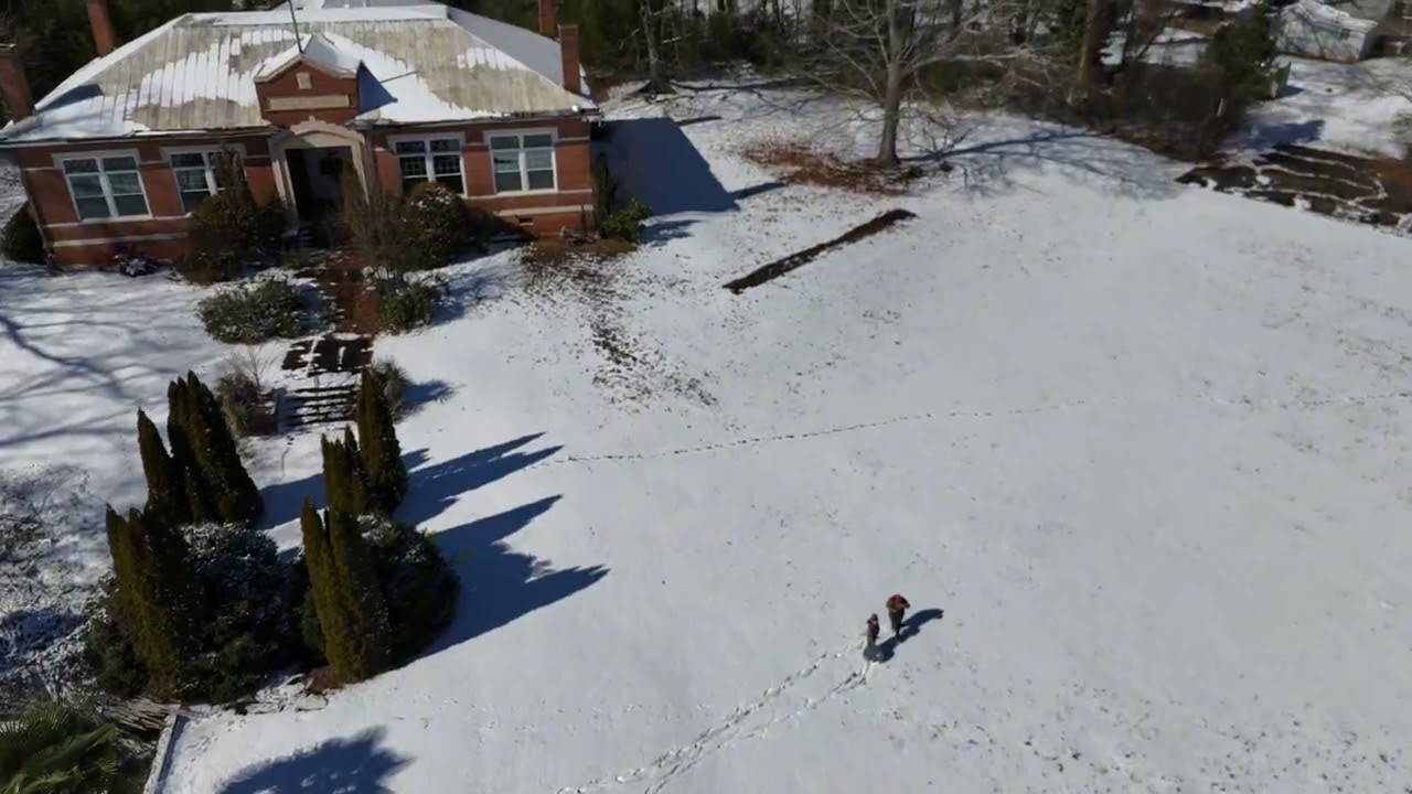 Snowy Skies Over Williamston | Rare Winter Drone Footage.