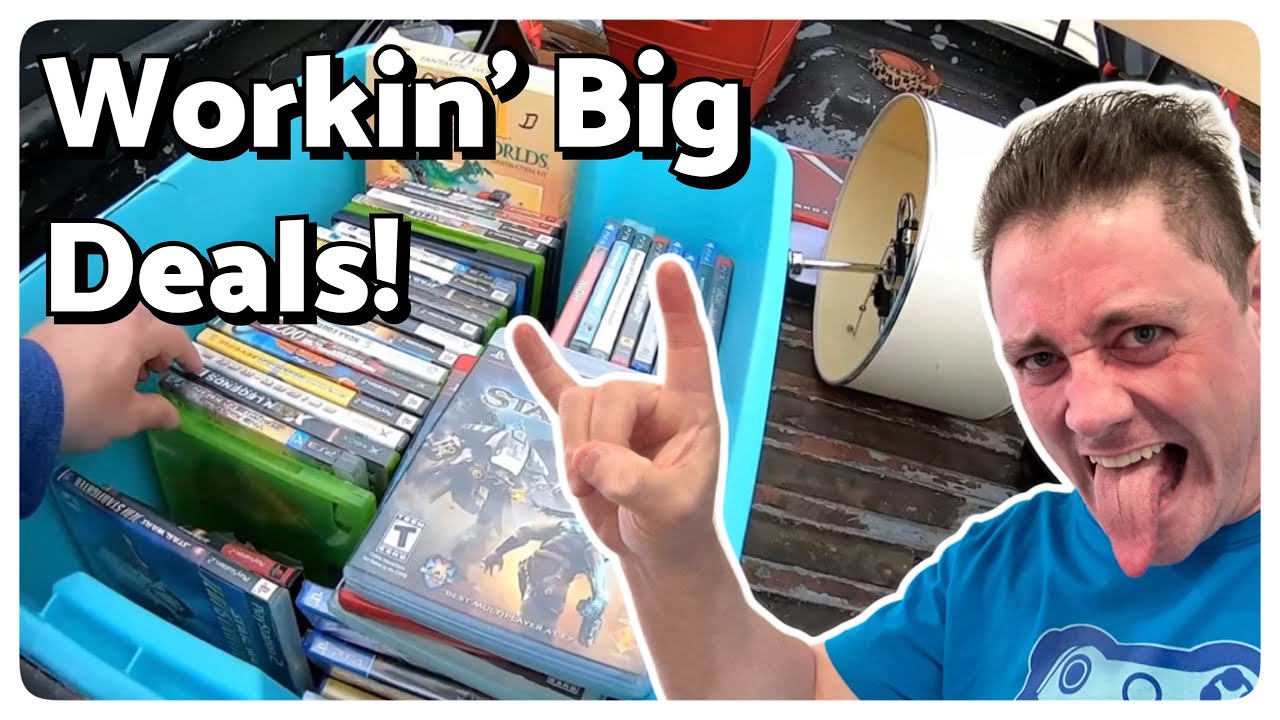 Flea Market Flippin' - HUGE DEAL In The Works?  - Live Video Game Hunting