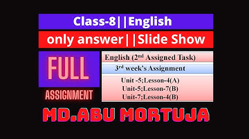 Class-8||Assignment-2||3rd week assignment